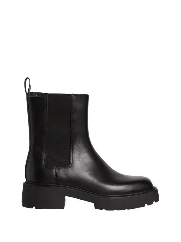 Leather Combat  Chelsea Boots 3 Image