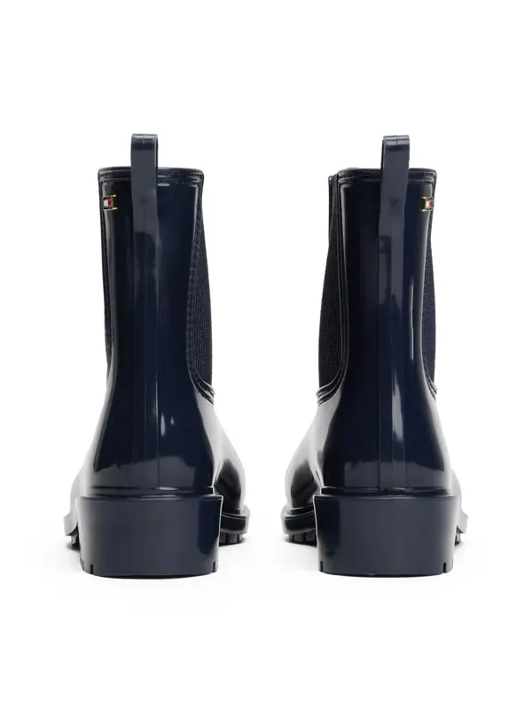 Glossy Ankle Cleat Rain Boots 1 Image