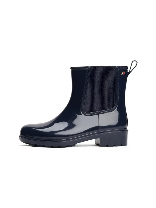 Glossy Ankle Cleat Rain Boots 3 Image