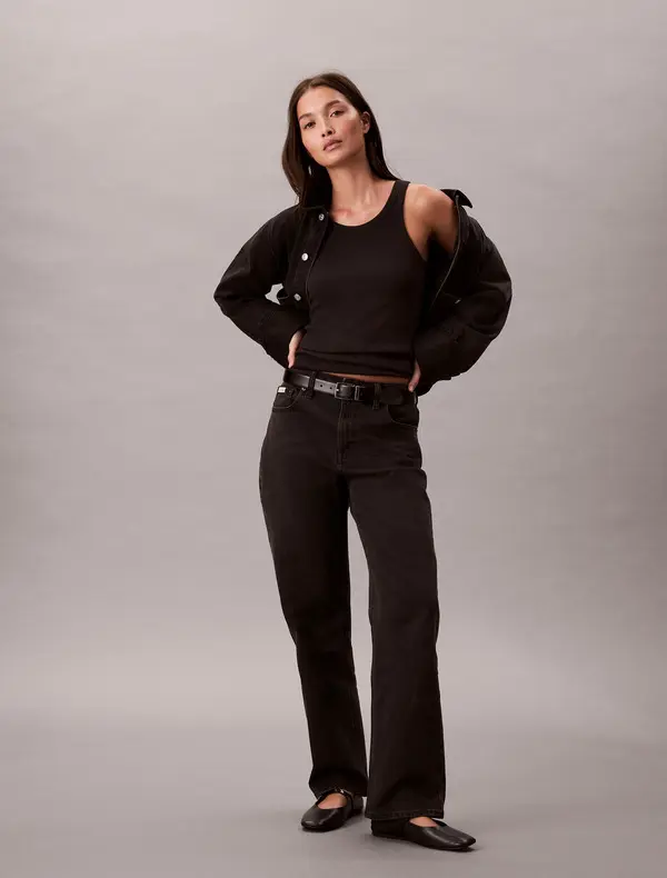 High Rise Straight Jeans 1 Image