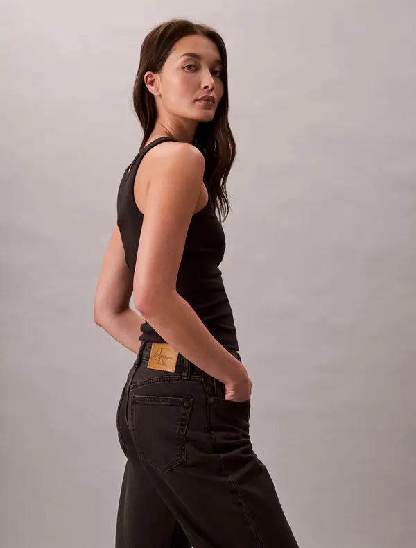 High Rise Straight Jeans 4 Image