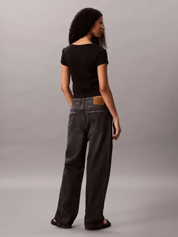 Rib Short Sleeve T-Shirt 4 Image