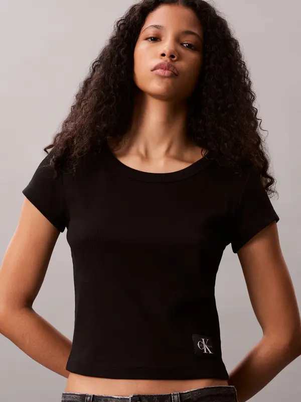 Rib Short Sleeve T-Shirt 5 Image