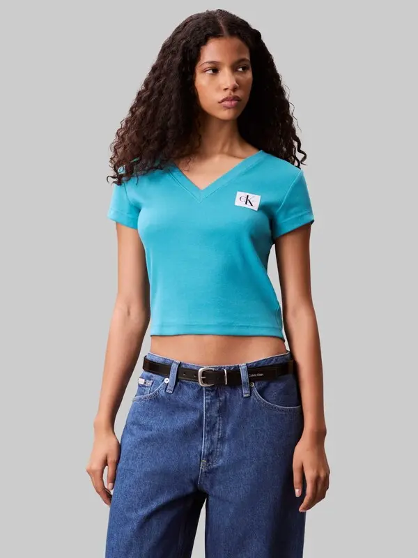 Rib Short Sleeve T-Shirt 2 Image