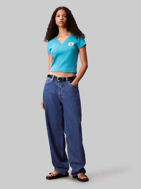 Rib Short Sleeve T-Shirt 3 Image