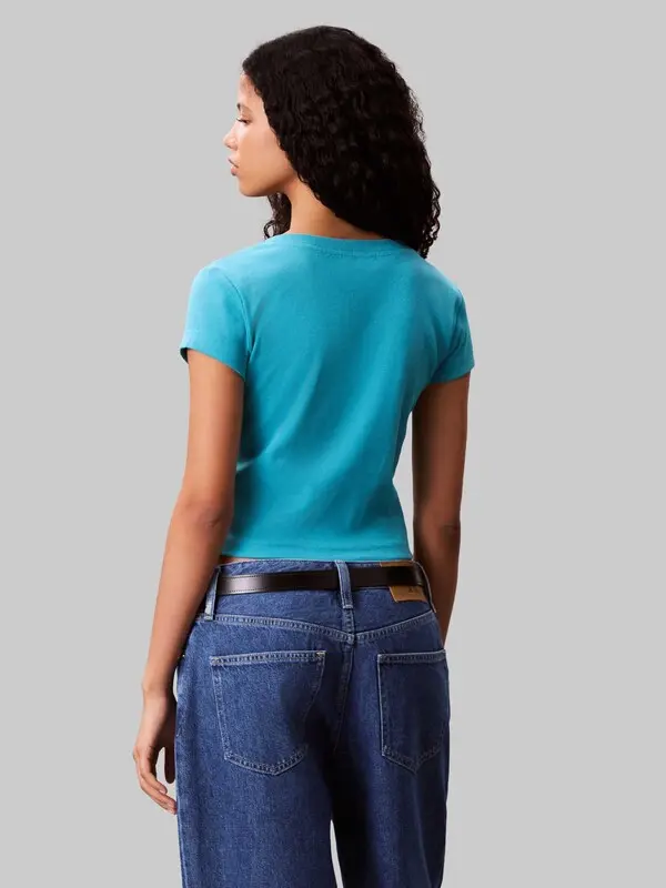 Rib Short Sleeve T-Shirt 4 Image