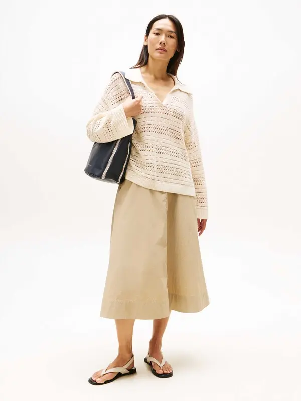 Relaxed Crochet Polo Jumper 2 Image