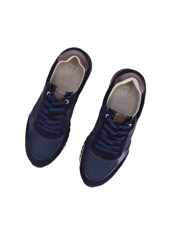 Leather lace-up sneakers with back logo 1 Image
