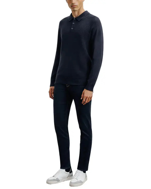 Polo-neck Sweater with buttons and stitches 2 Image