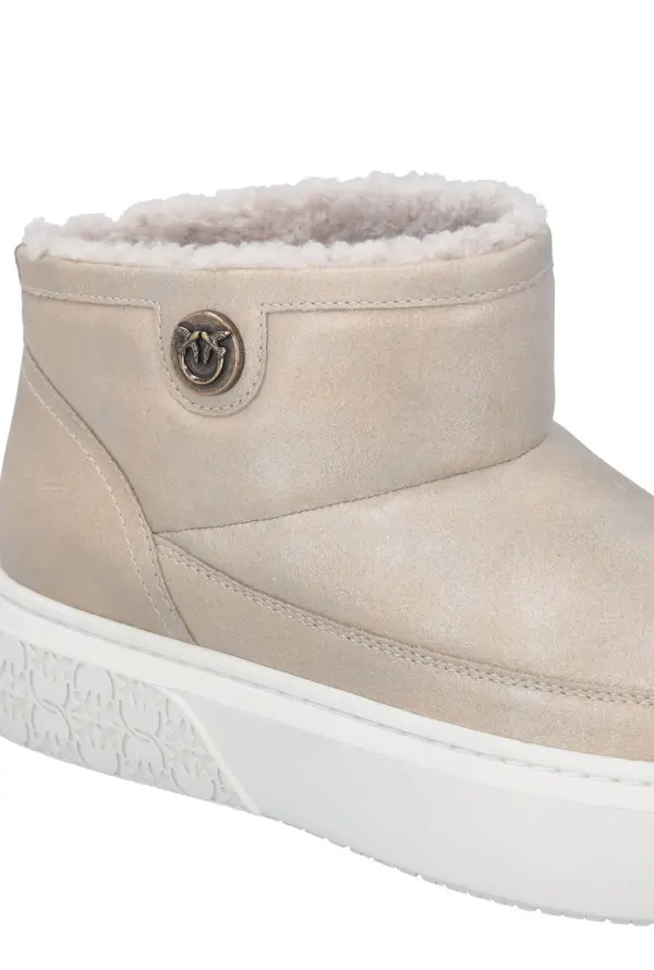 Shiny Suede Ankle Boots 1 Image