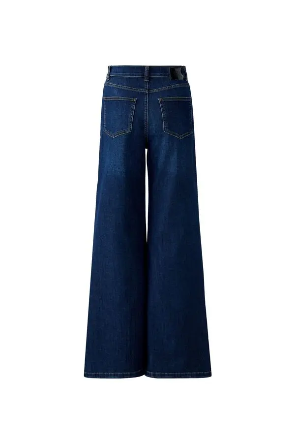 High Waist Flared Cut Palazzo Jeans 1 Image