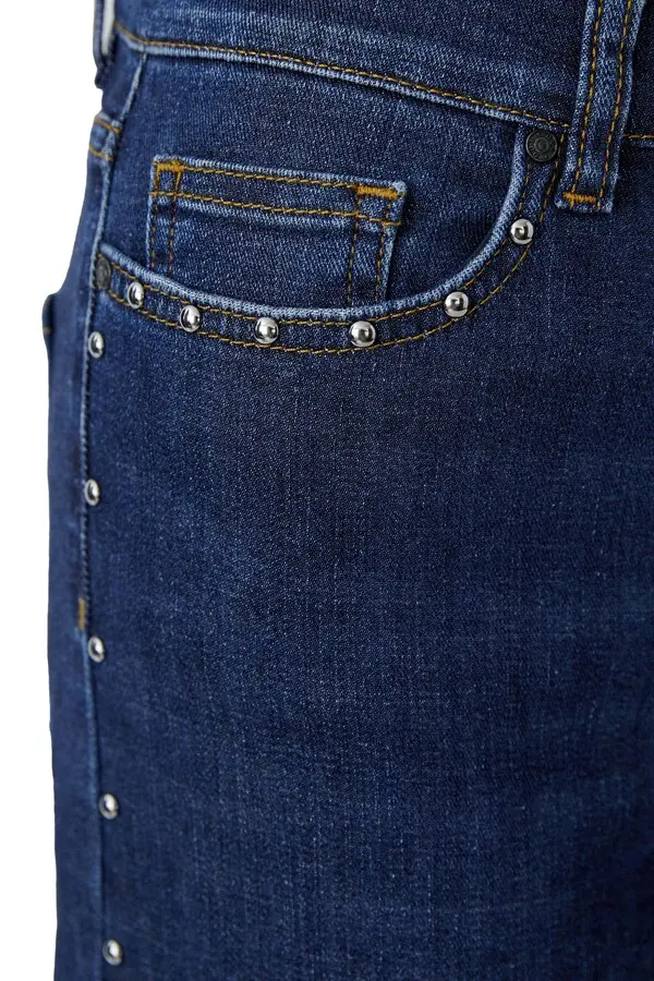 High Waist Flared Cut Palazzo Jeans 2 Image