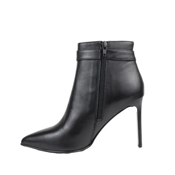 Leather Ankle Boots With Buckle Strap 1 Image