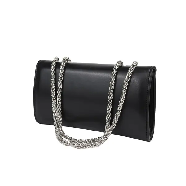 Patent Leather Clutch With Crystal Buckle 1 Image