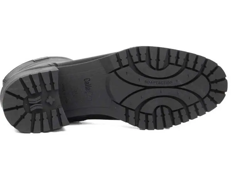 Block Heel Leather Ankle Boot With Lug Sole 1 Image