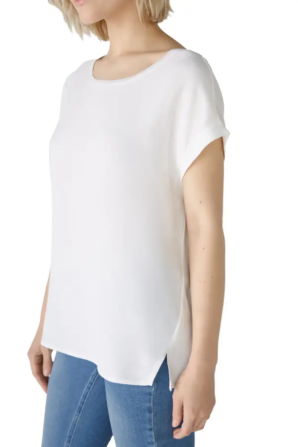 Crew neck with ribbed trim Short Sleeves Top 5 Image