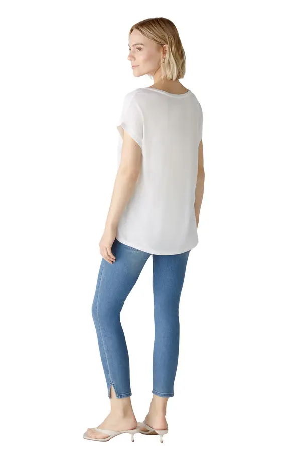 Crew neck with ribbed trim Short Sleeves Top 7 Image