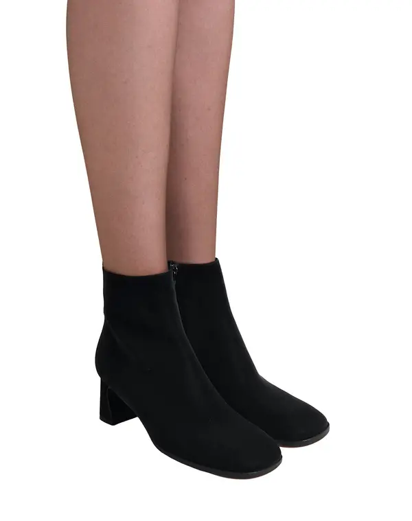 Low Heeled Suede Ankle Boots 3 Image