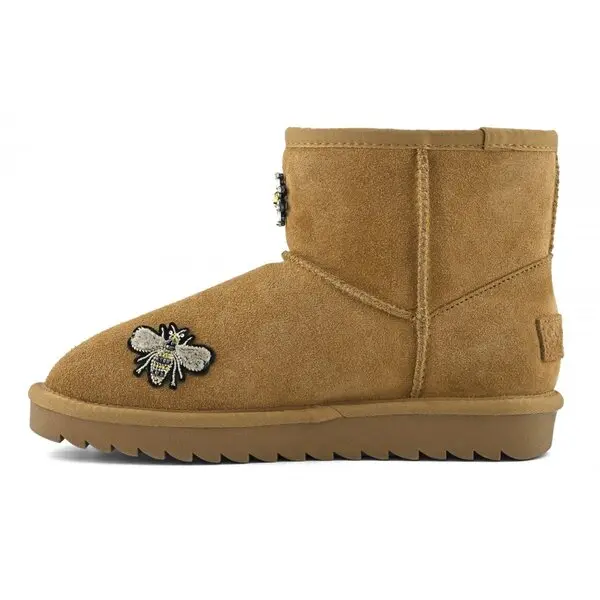 Cow Suede Winter Boot With Patches 2 Image