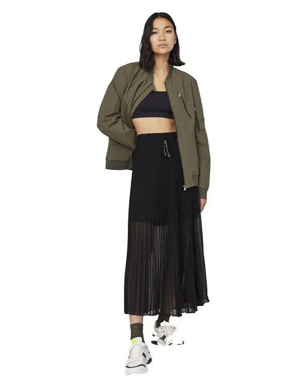 Long Pleated Voile Skirt 1 Image