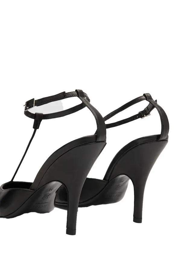 Leather T-strap Pointed-toe Pump 1 Image