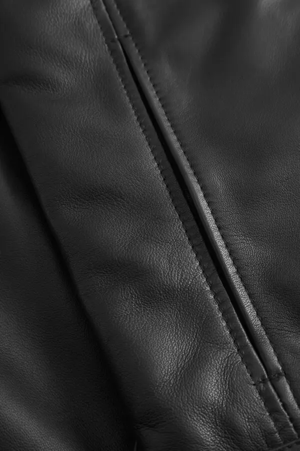 Zip-Front Moto Jacket with Quilted Shoulders 2 Image