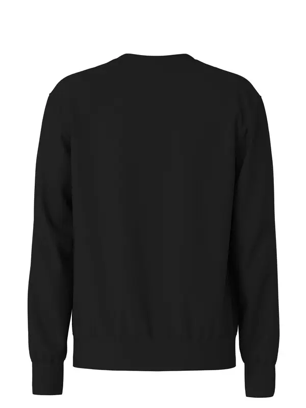 Round neck Sweatshirt with Logo Patch 2 Image