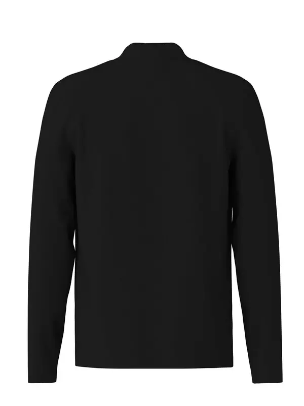 Zip-Neck Collar Long Sleeve Sweater 1 Image
