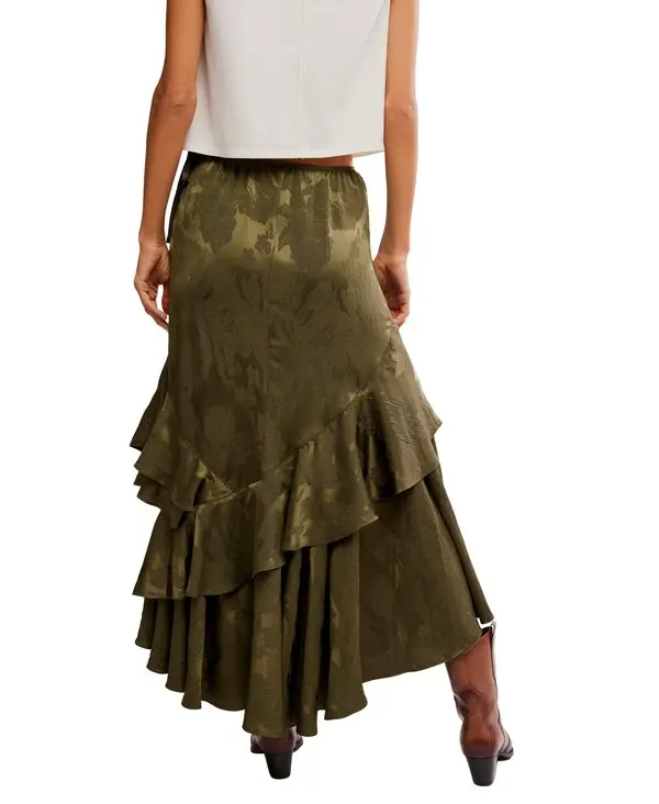 Autumn Promenade Jacquard Floral Maxi Skirt 2 Image