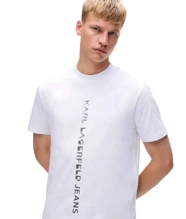 Vertical logo Crew Neck T-shirt 3 Image