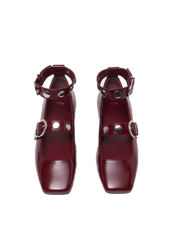 Studded Leather Mary Jane Ballerinas 4 Image