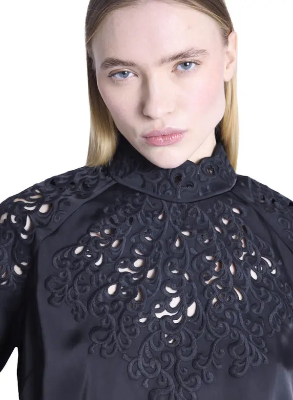 High Neck Blouse with Embroidery 3 Image