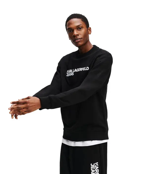 Logo Sweatshirt with Sleeve Cuffs 1 Image