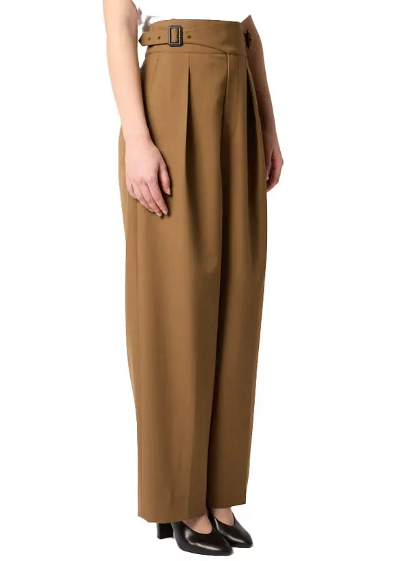 Suit Trousers with Buckle Belt 3 Image