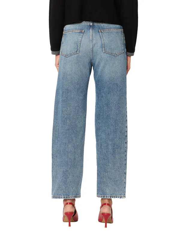 Mid-rise Wide-leg Jeans with Button Fly 1 Image