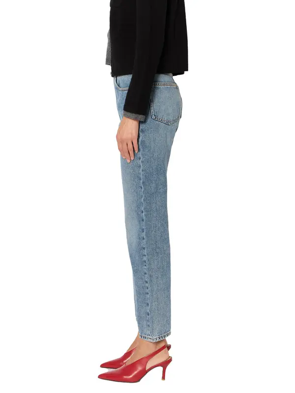 Mid-rise Wide-leg Jeans with Button Fly 2 Image