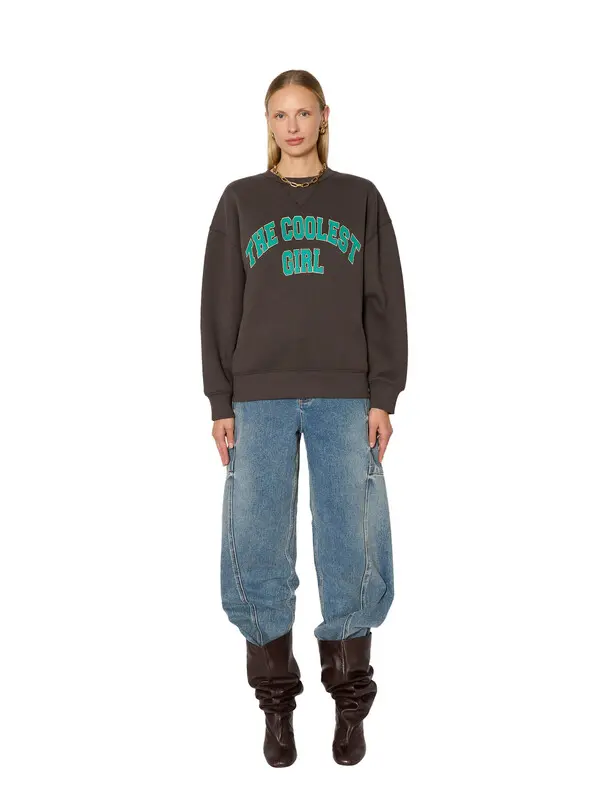 Oversized Sweatshirt with "The Coolest Girl" Print 2 Image