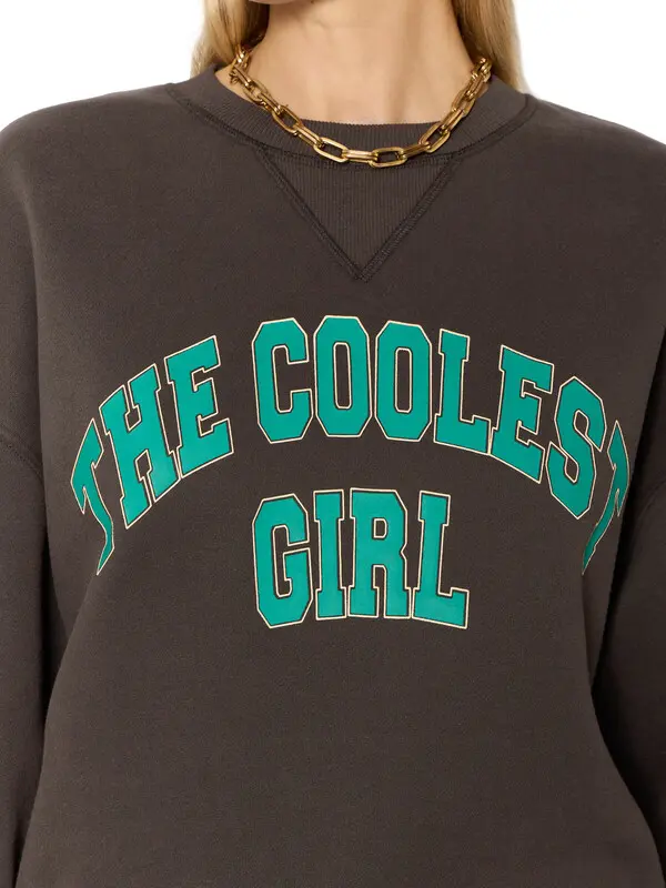 Oversized Sweatshirt with "The Coolest Girl" Print 4 Image