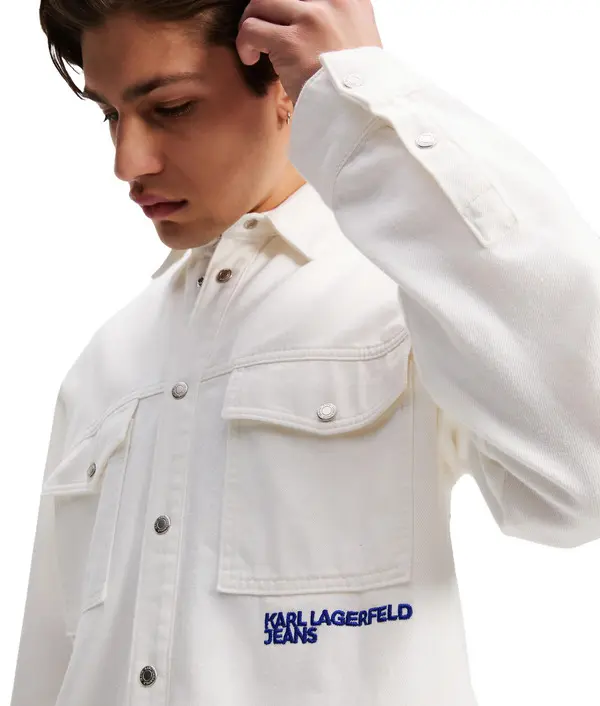 Rigid Denim Graphic Overshirt 2 Image