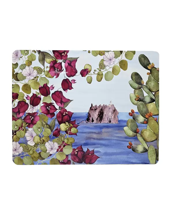 SET OF 2 WOOD AND CORK PLACEMATS 30X40 CM 1 Image