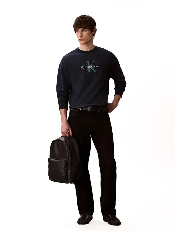 Leather Backpack with Debossed Logo 1 Image