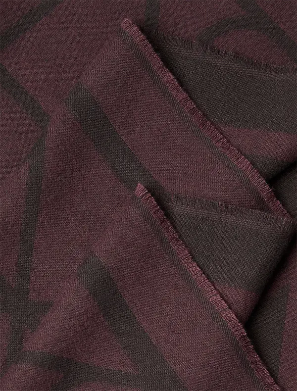 Soft Two-Tone Emblem Logo Scarf 1 Image