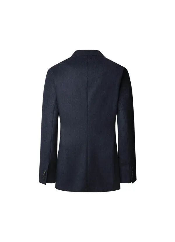 Wool Blend Herringbone Blazer 1 Image