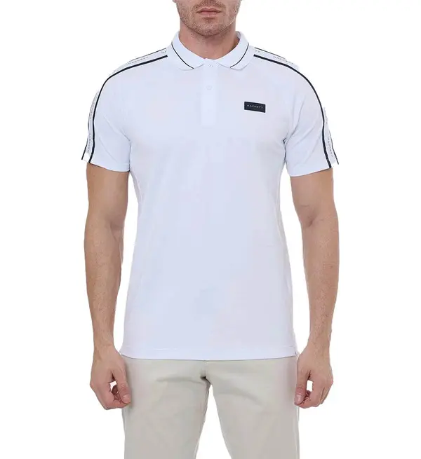 Short Sleeve Polo with Shoulder Stripes 1 Image