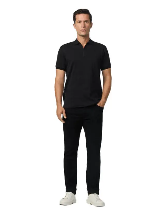 Short Sleeve Zip-Neck Sport Polo 1 Image