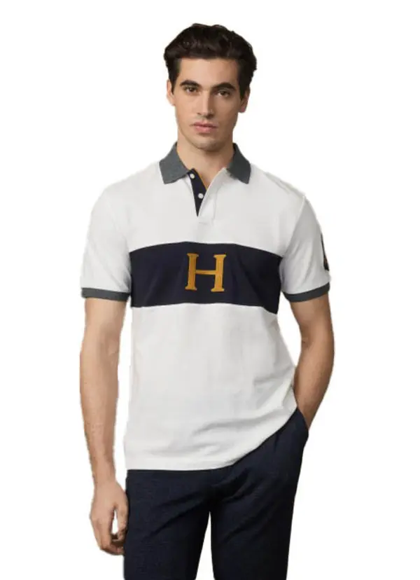 Color-Block Rugby Stripe Polo 1 Image