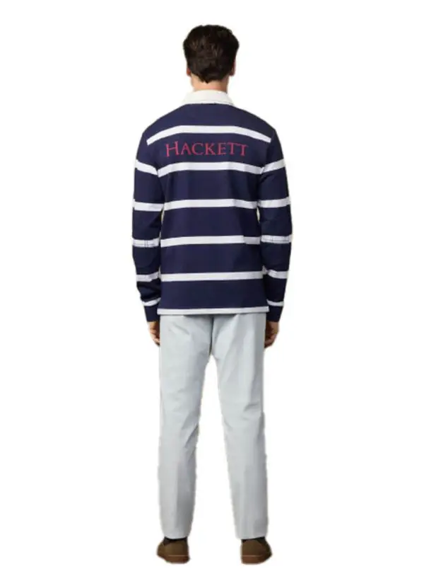 Classic Fit Number Striped Rugby Shirt 2 Image