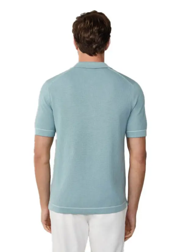 Textured Knit Polo 2 Image
