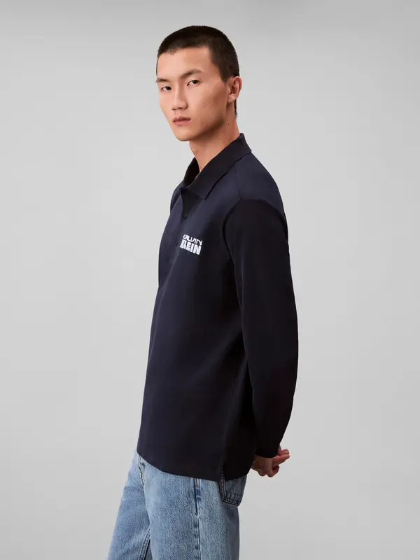 Heavy Jersey Long Sleeve Polo Shirt 4 Image