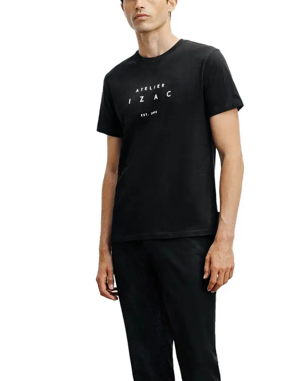 Logo Print Cotton Short Sleeve T-shirt 1 Image